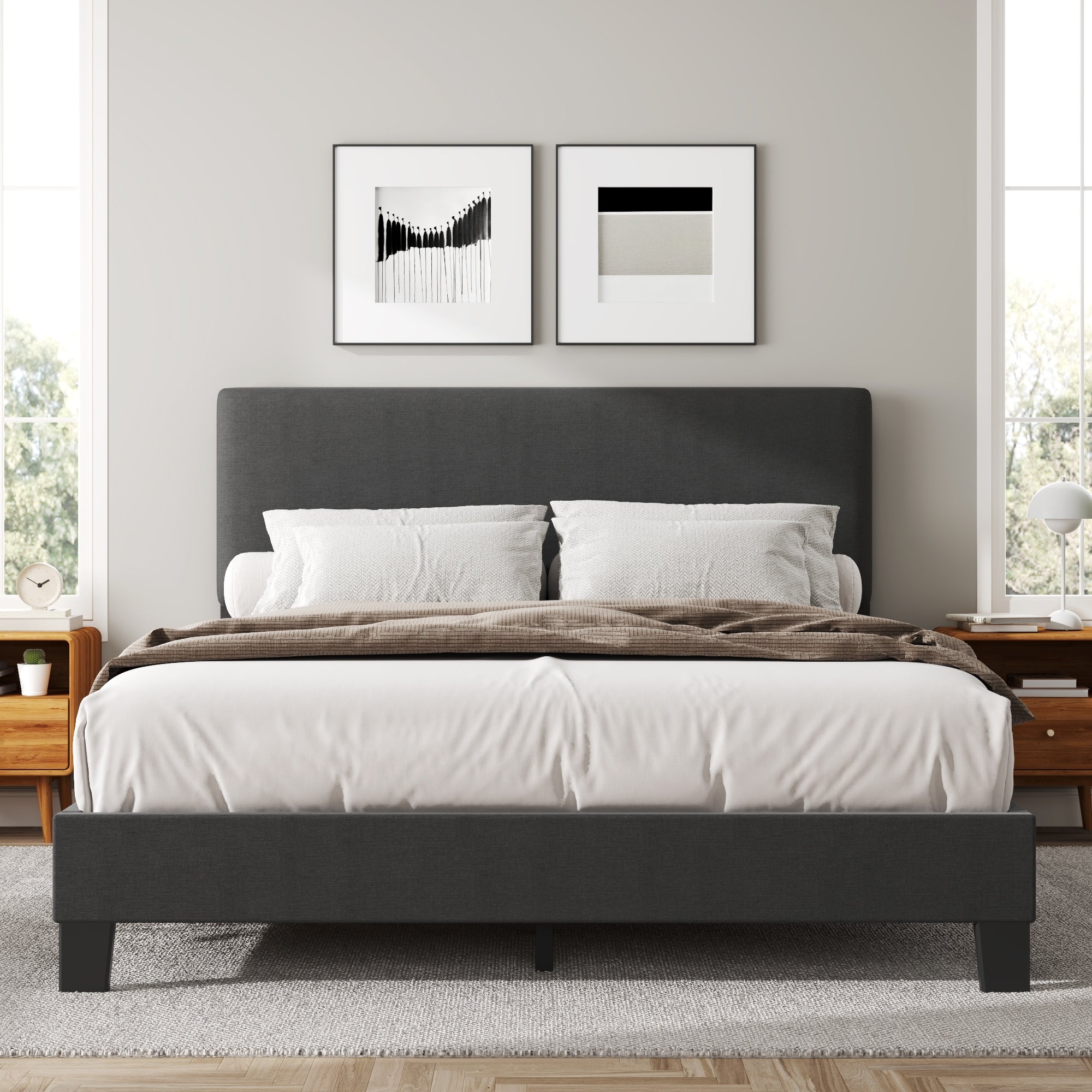 Struttura per letto imbottito regolabile Lifezone Queen Size