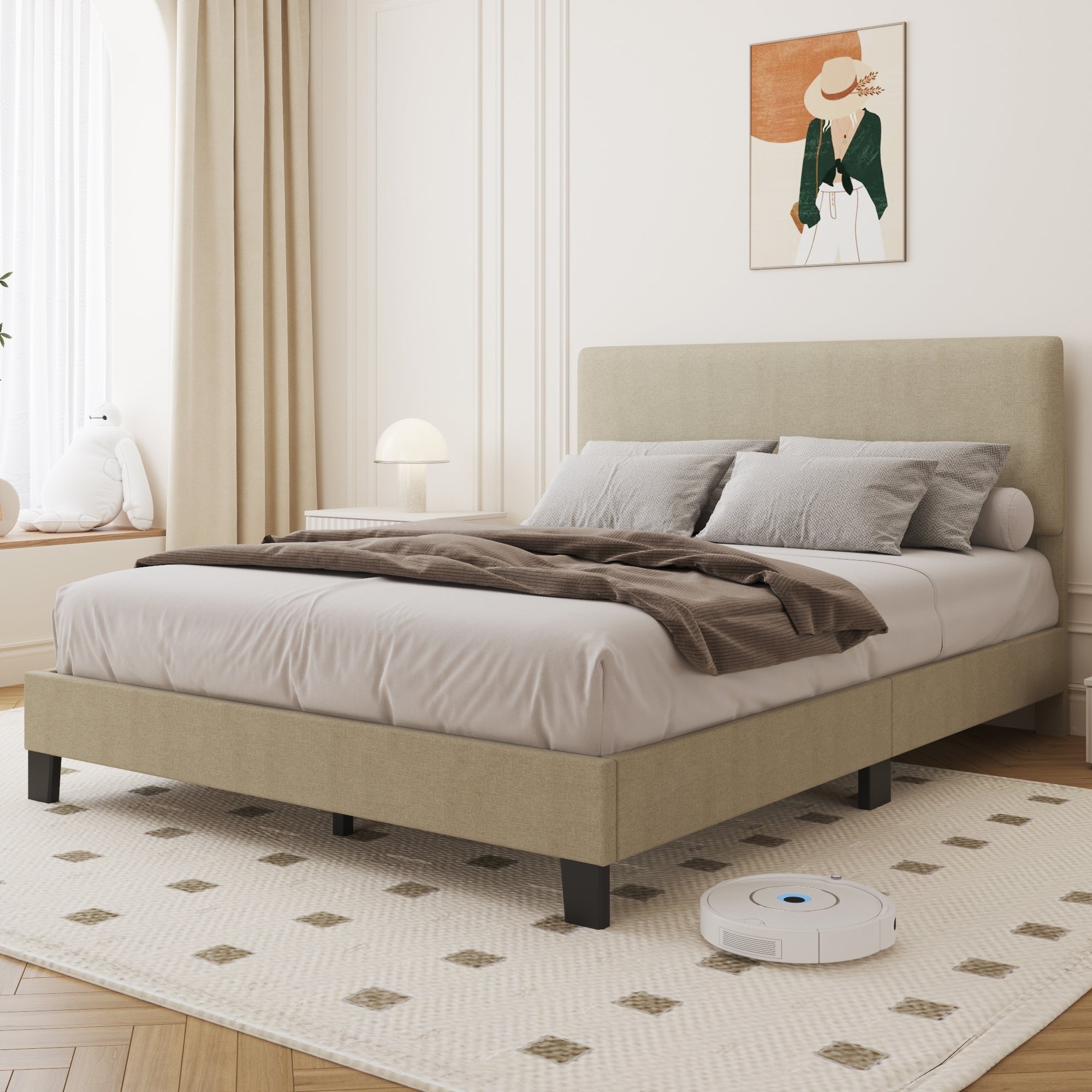 Struttura per letto imbottito regolabile Lifezone Queen Size
