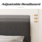 Struttura per letto imbottito regolabile Lifezone Queen Size
