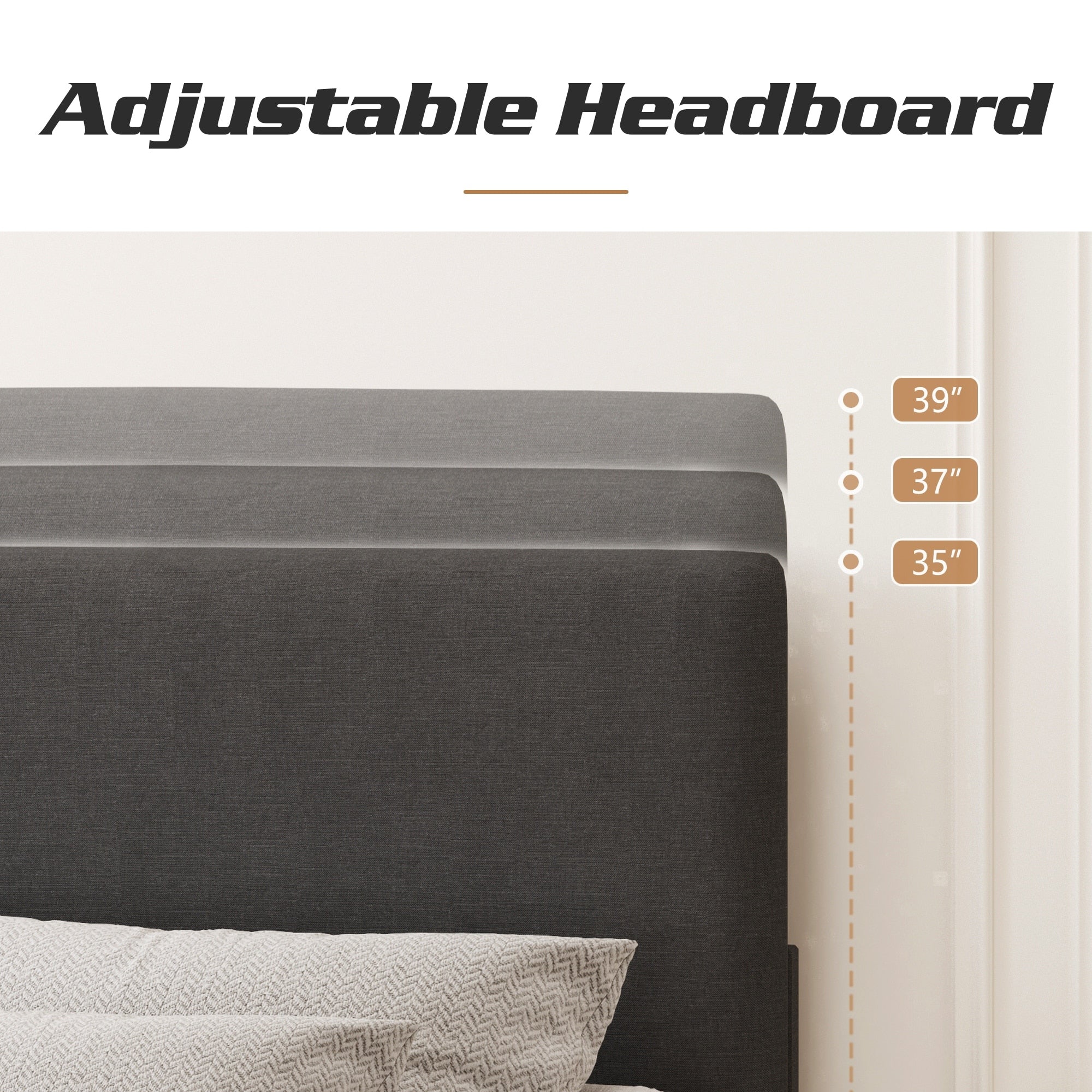 Struttura per letto imbottito regolabile Lifezone Queen Size