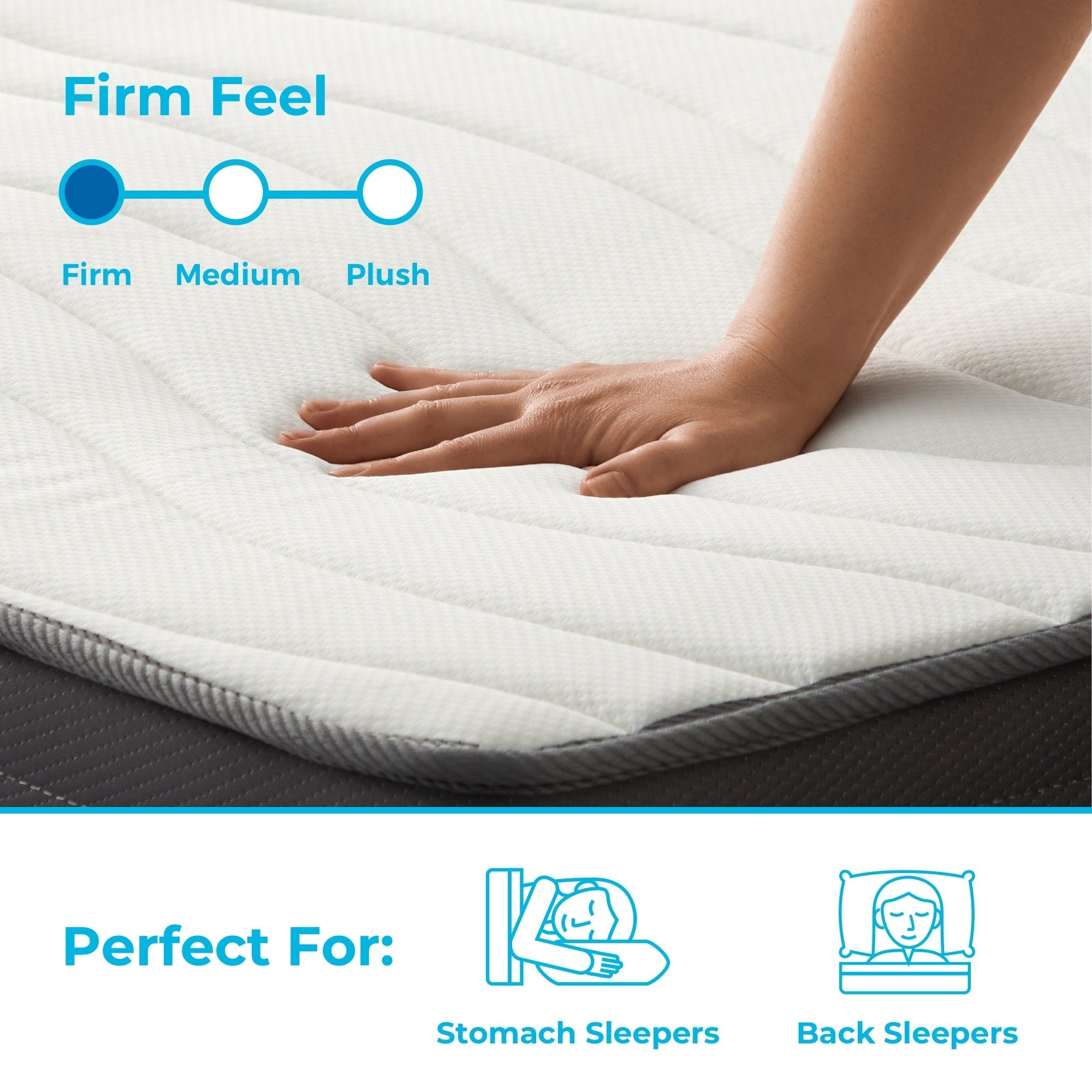 Materasso ibrido in memory foam gel rigido Linenspa da 8 pollici