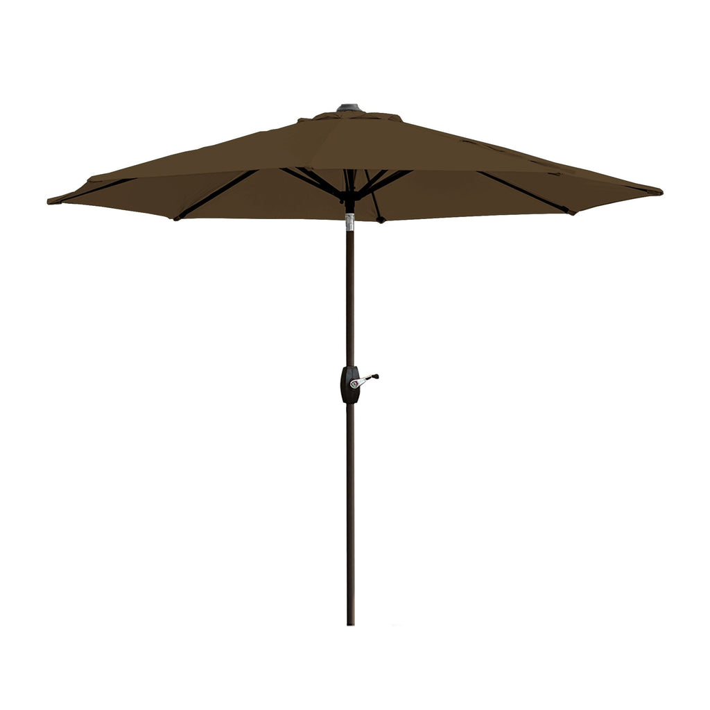 Ombrellone da giardino Lopes da 9 piedi con base in finitura bronzo e supporto per pesi incluso
