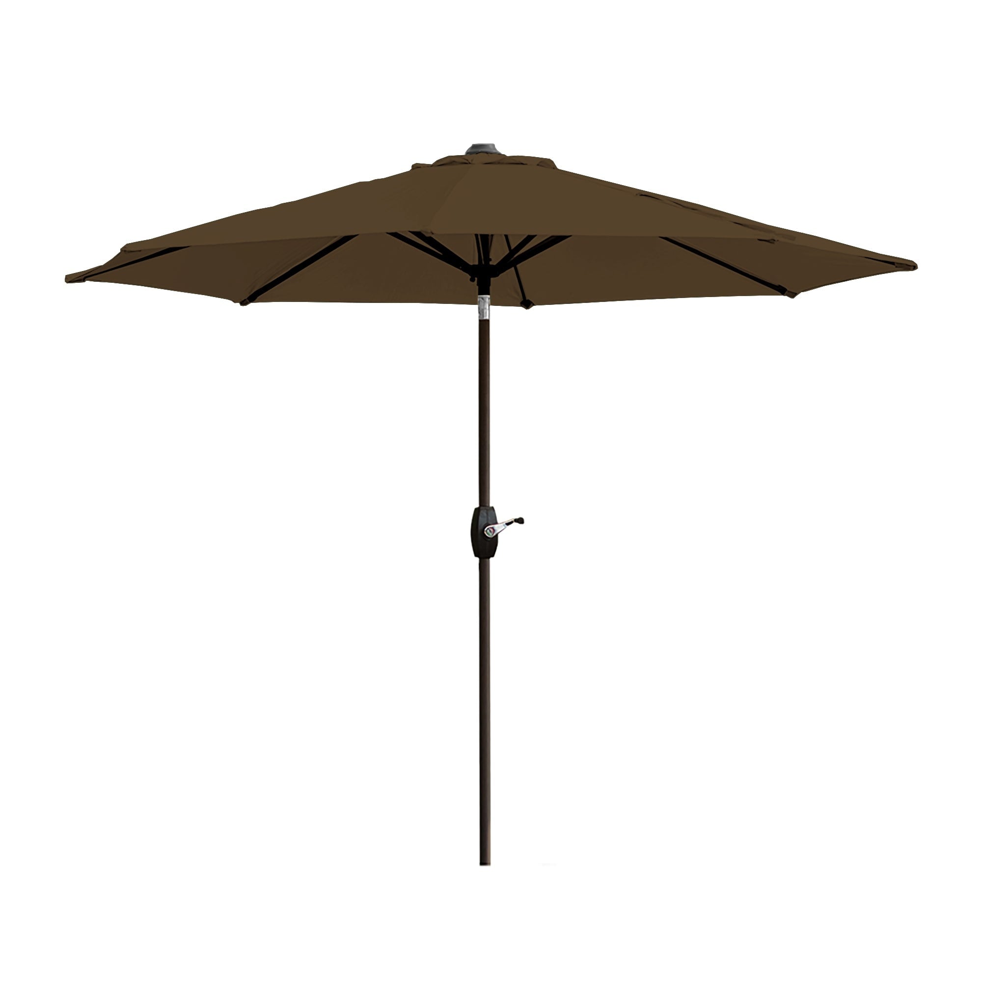 Ombrellone da giardino Lopes da 9 piedi con base in finitura bronzo e supporto per pesi incluso