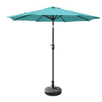 Ombrellone da giardino Lopes da 9 piedi con base in finitura bronzo e supporto per pesi incluso