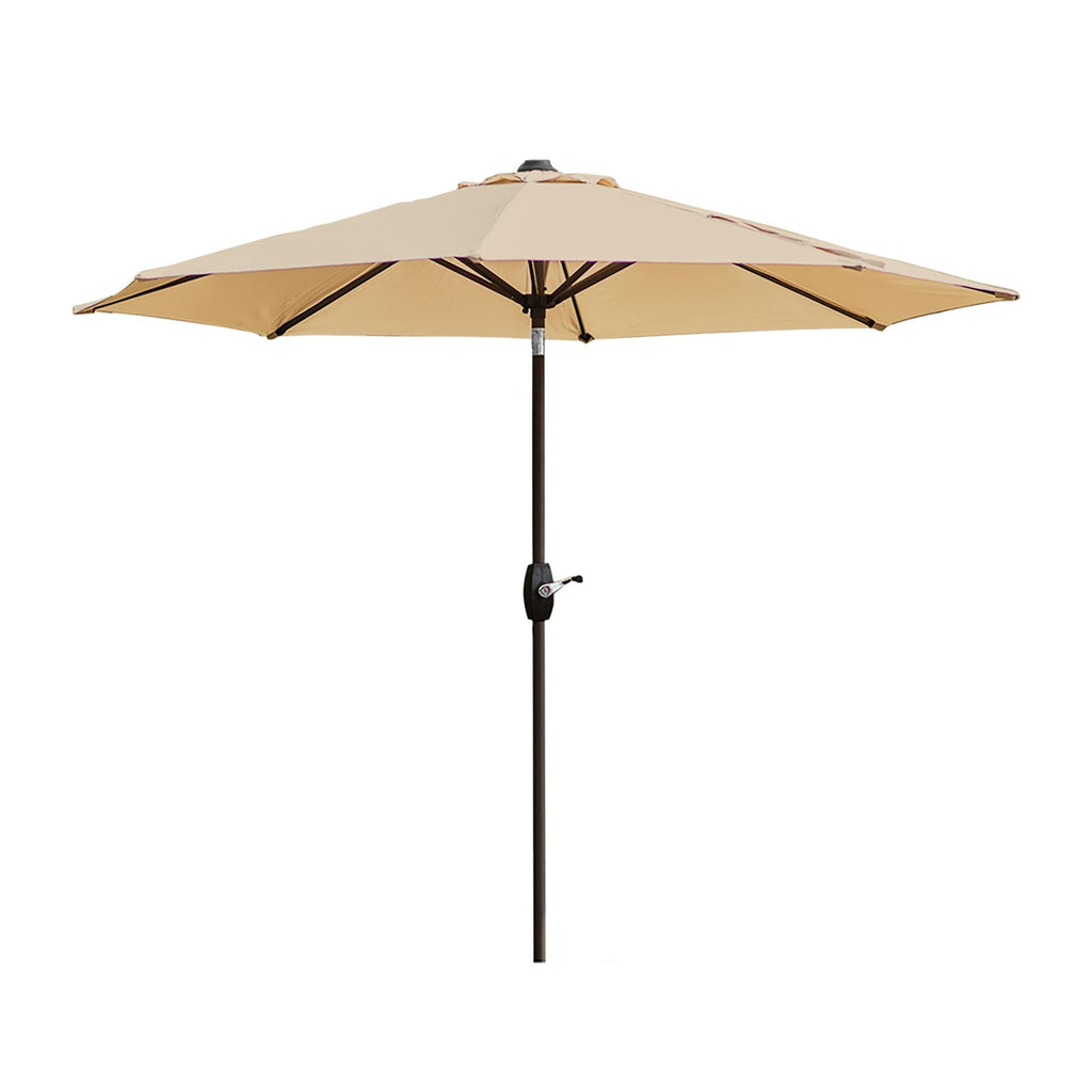 Ombrellone da giardino Lopes da 9 piedi con base in finitura bronzo e supporto per pesi incluso