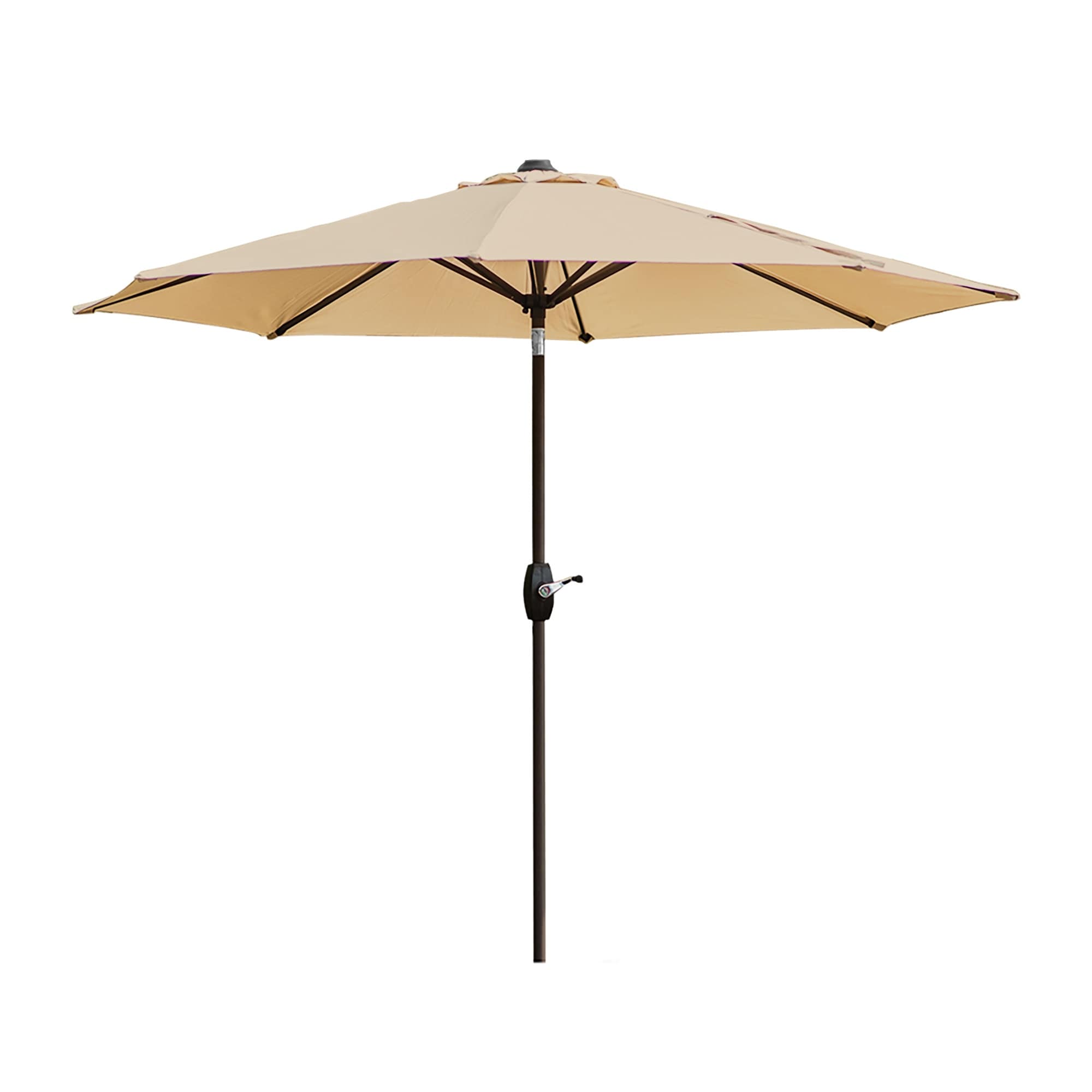 Ombrellone da giardino Lopes da 9 piedi con base in finitura bronzo e supporto per pesi incluso