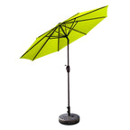 Ombrellone da giardino Lopes da 9 piedi con base in finitura bronzo e supporto per pesi incluso