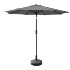 Ombrellone da giardino Lopes da 9 piedi con base in finitura bronzo e supporto per pesi incluso