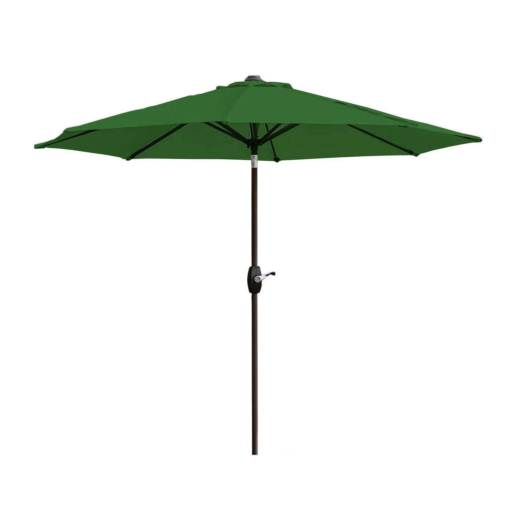 Ombrellone da giardino Lopes da 9 piedi con base in finitura bronzo e supporto per pesi incluso