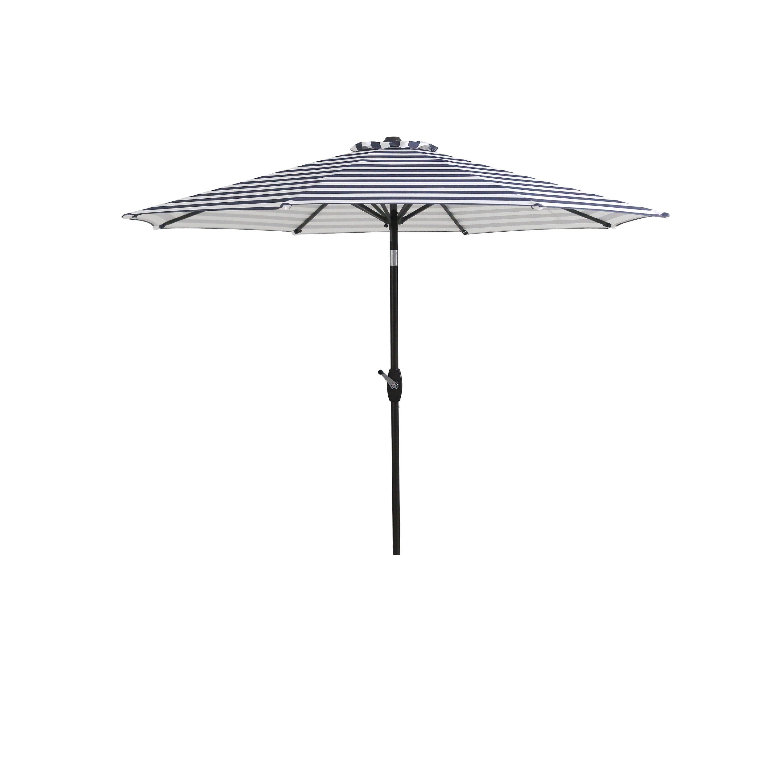 Ombrellone da giardino Lopes da 9 piedi con base in finitura bronzo e supporto per pesi incluso