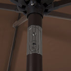 Ombrellone da giardino Lopes da 9 piedi con base in finitura bronzo e supporto per pesi incluso