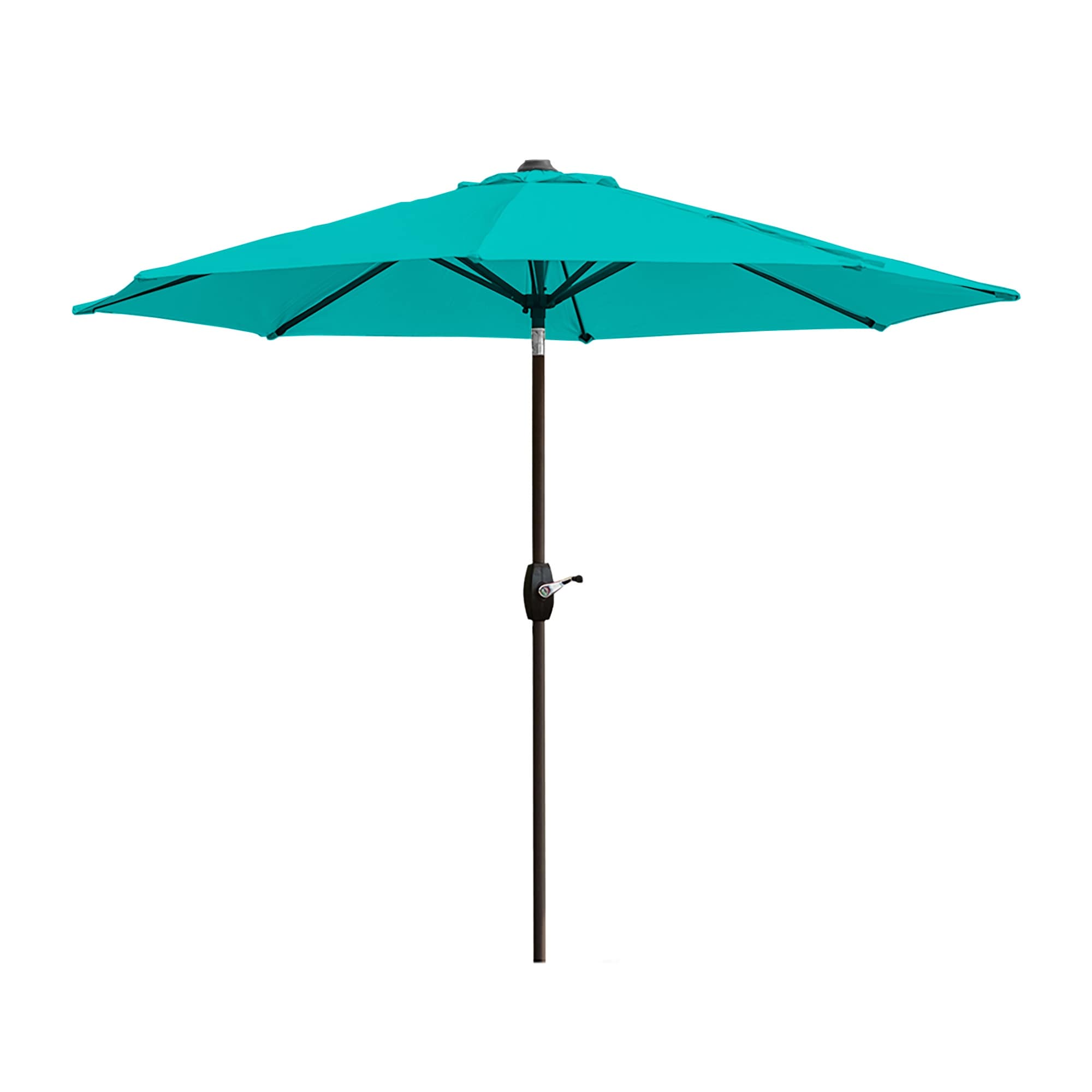 Ombrellone da giardino Lopes da 9 piedi con base in finitura bronzo e supporto per pesi incluso