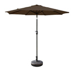 Ombrellone da giardino Lopes da 9 piedi con base in finitura bronzo e supporto per pesi incluso