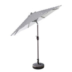 Ombrellone da giardino Lopes da 9 piedi con base in finitura bronzo e supporto per pesi incluso