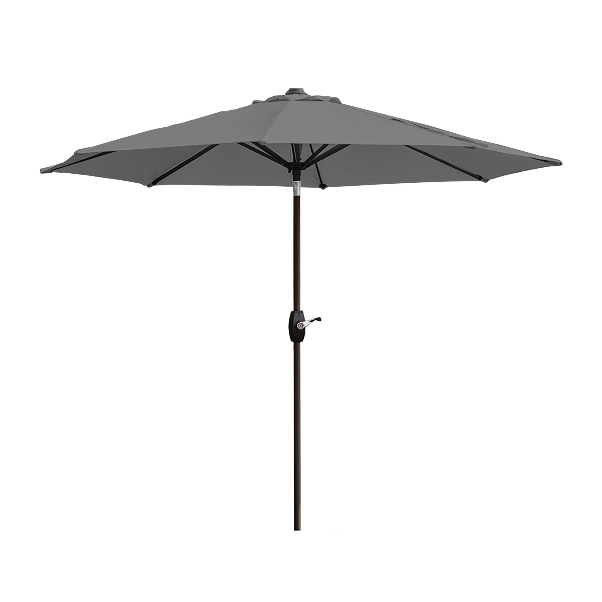 Ombrellone da giardino Lopes da 9 piedi con base in finitura bronzo e supporto per pesi incluso