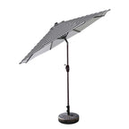 Ombrellone da giardino Lopes da 9 piedi con base in finitura bronzo e supporto per pesi incluso