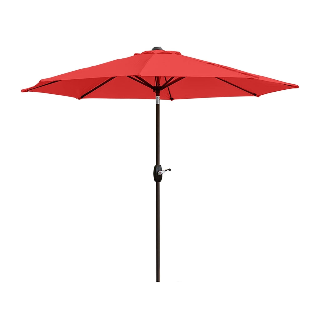 Ombrellone da giardino Lopes da 9 piedi con base in finitura bronzo e supporto per pesi incluso