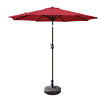 Ombrellone da giardino Lopes da 9 piedi con base in finitura bronzo e supporto per pesi incluso