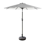 Ombrellone da giardino Lopes da 9 piedi con base in finitura bronzo e supporto per pesi incluso