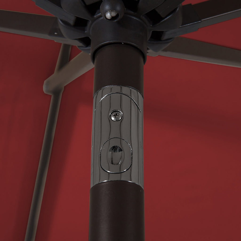 Ombrellone da giardino Lopes da 9 piedi con base in finitura bronzo e supporto per pesi incluso