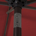 Ombrellone da giardino Lopes da 9 piedi con base in finitura bronzo e supporto per pesi incluso