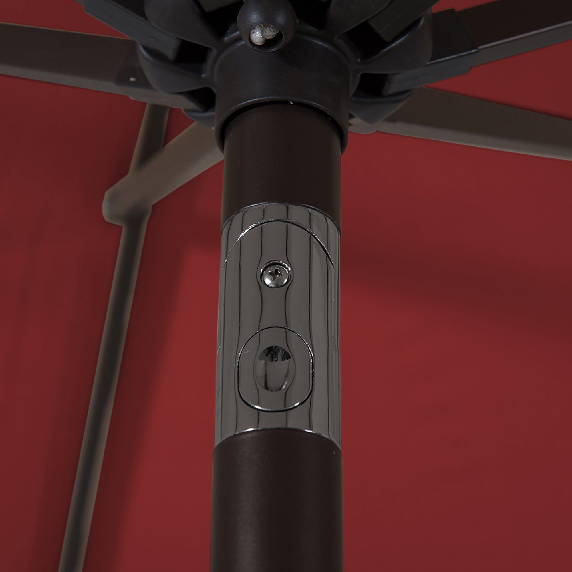 Ombrellone da giardino Lopes da 9 piedi con base in finitura bronzo e supporto per pesi incluso