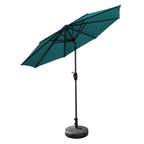 Ombrellone da giardino Lopes da 9 piedi con base in finitura bronzo e supporto per pesi incluso