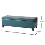 Panca portaoggetti in similpelle Lucinda di Christopher Knight Home - 51,25 L x 17,50 P x 16,25 A