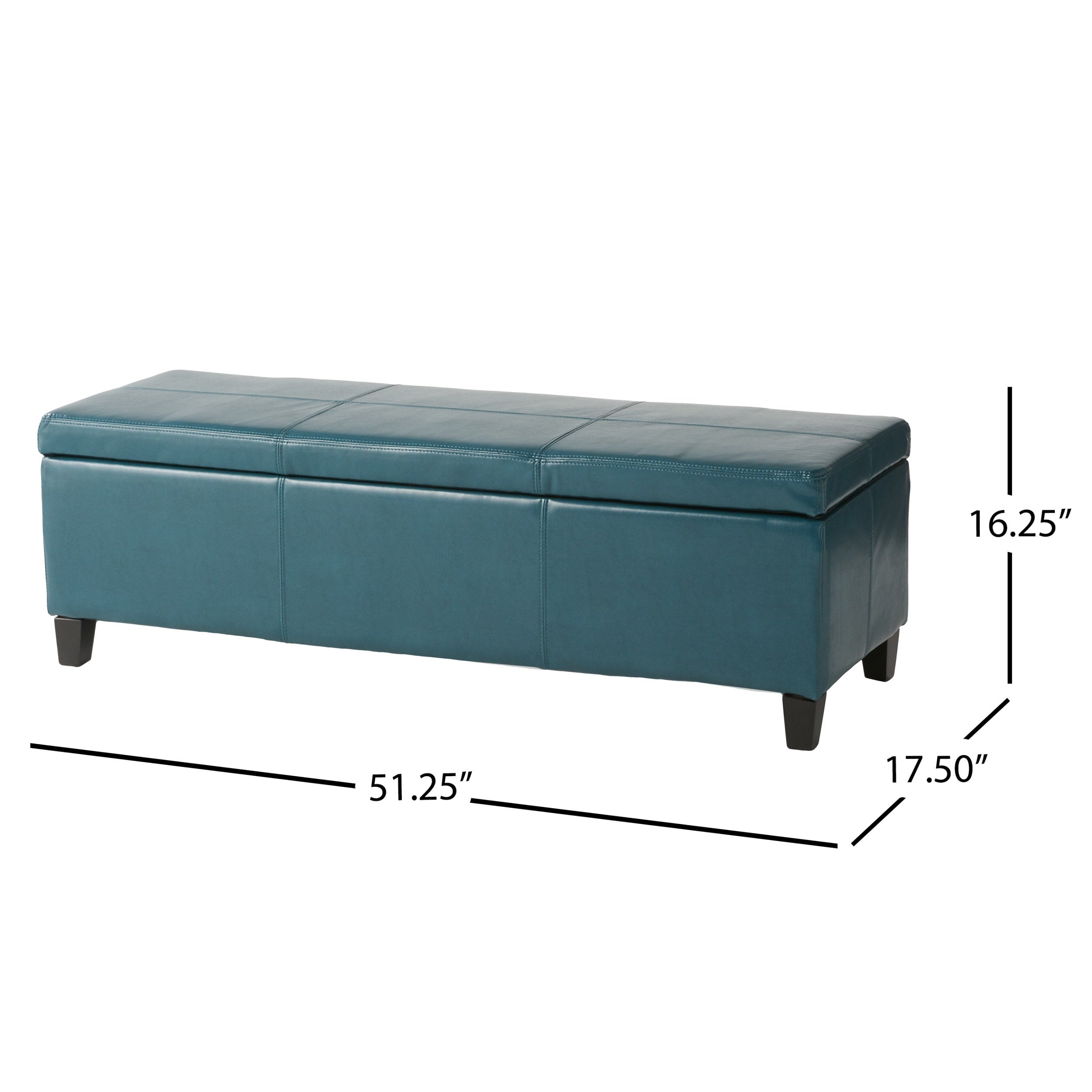 Panca portaoggetti in similpelle Lucinda di Christopher Knight Home - 51,25 L x 17,50 P x 16,25 A