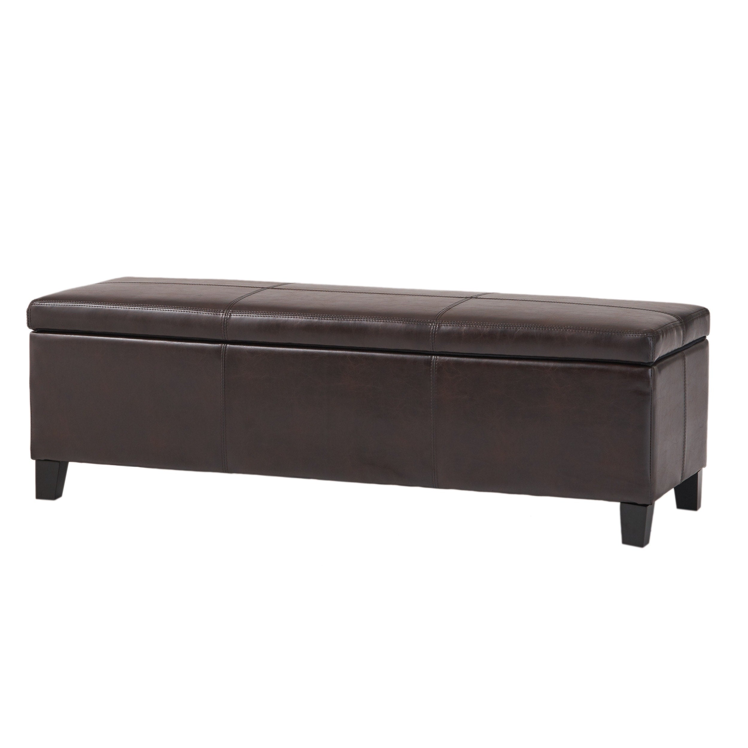 Panca portaoggetti in similpelle Lucinda di Christopher Knight Home - 51,25 L x 17,50 P x 16,25 A