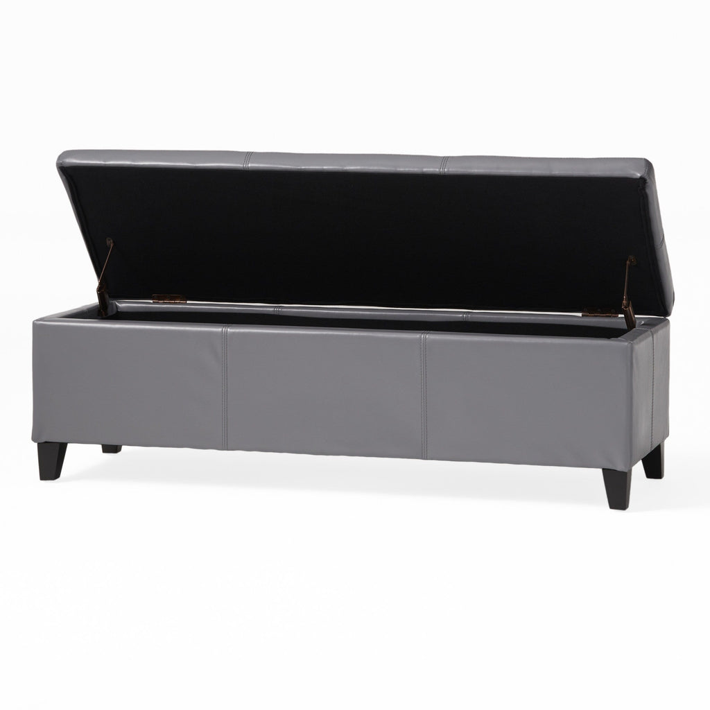 Panca portaoggetti in similpelle Lucinda di Christopher Knight Home - 51,25 L x 17,50 P x 16,25 A