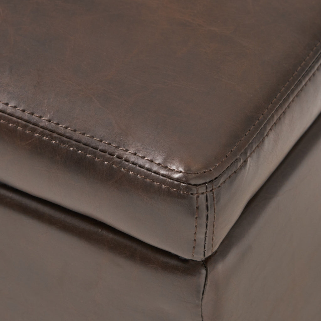 Panca portaoggetti in similpelle Lucinda di Christopher Knight Home - 51,25 L x 17,50 P x 16,25 A
