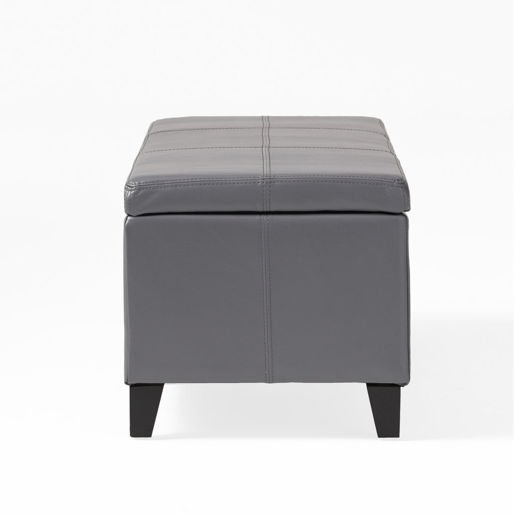 Panca portaoggetti in similpelle Lucinda di Christopher Knight Home - 51,25 L x 17,50 P x 16,25 A