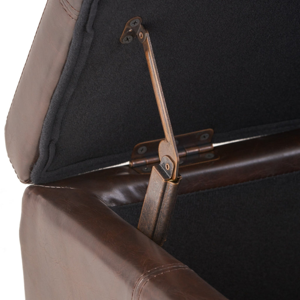 Panca portaoggetti in similpelle Lucinda di Christopher Knight Home - 51,25 L x 17,50 P x 16,25 A