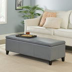 Panca portaoggetti in similpelle Lucinda di Christopher Knight Home - 51,25 L x 17,50 P x 16,25 A