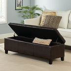 Panca portaoggetti in similpelle Lucinda di Christopher Knight Home - 51,25 L x 17,50 P x 16,25 A