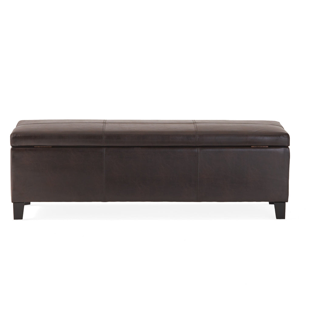 Panca portaoggetti in similpelle Lucinda di Christopher Knight Home - 51,25 L x 17,50 P x 16,25 A