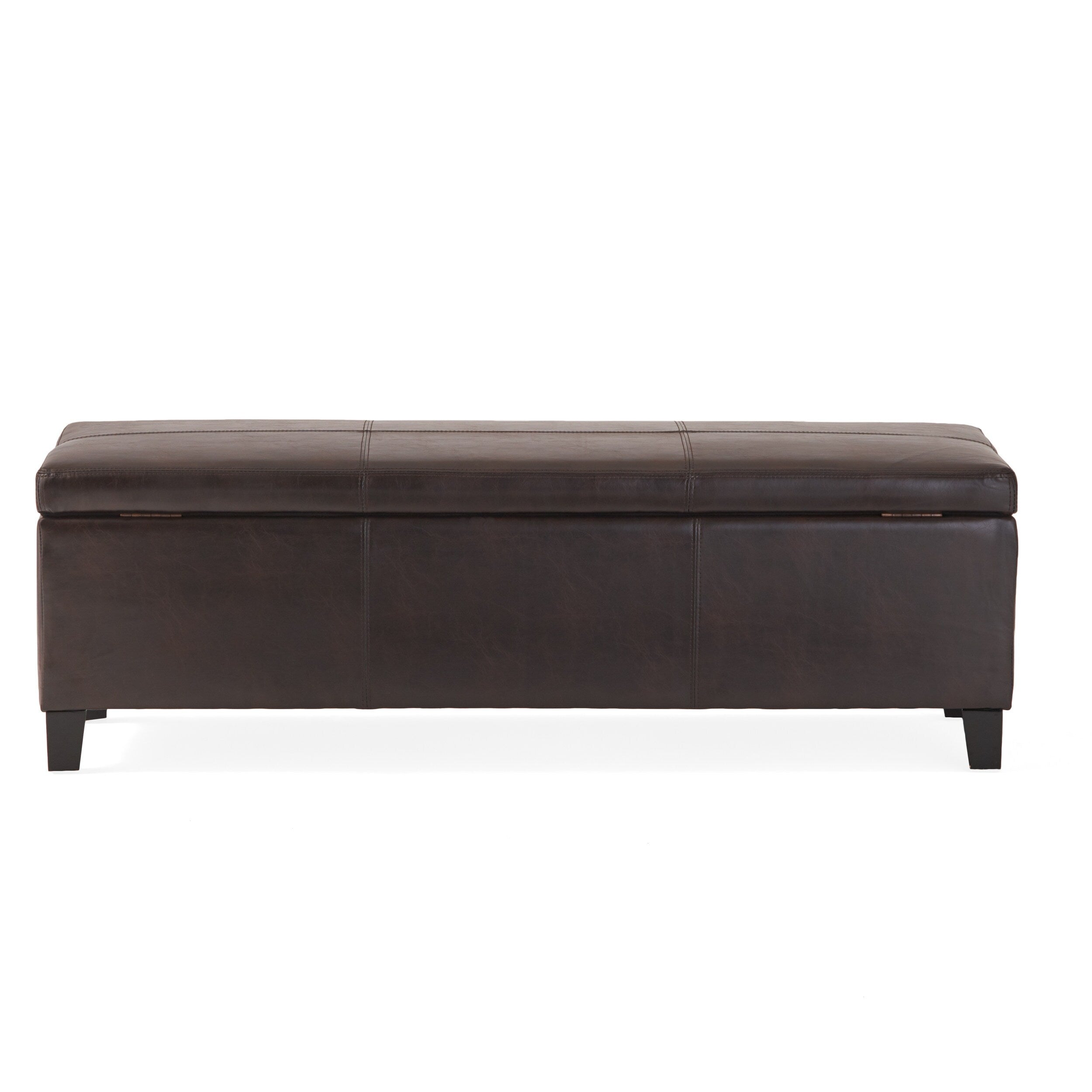 Panca portaoggetti in similpelle Lucinda di Christopher Knight Home - 51,25 L x 17,50 P x 16,25 A