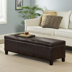 Panca portaoggetti in similpelle Lucinda di Christopher Knight Home - 51,25 L x 17,50 P x 16,25 A
