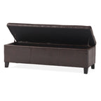Panca portaoggetti in similpelle Lucinda di Christopher Knight Home - 51,25 L x 17,50 P x 16,25 A