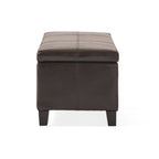 Panca portaoggetti in similpelle Lucinda di Christopher Knight Home - 51,25 L x 17,50 P x 16,25 A