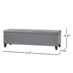 Panca portaoggetti in similpelle Lucinda di Christopher Knight Home - 51,25 L x 17,50 P x 16,25 A