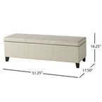 Panca portaoggetti in similpelle Lucinda di Christopher Knight Home - 51,25 L x 17,50 P x 16,25 A