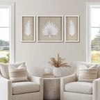 Madison Park Sabal - Set di decorazioni da parete con scatola di ombre in carta di riso con cornice fatta a mano e foglie di palma