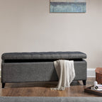 Panca contenitore imbottita con piano trapuntato Madison Park Sasha