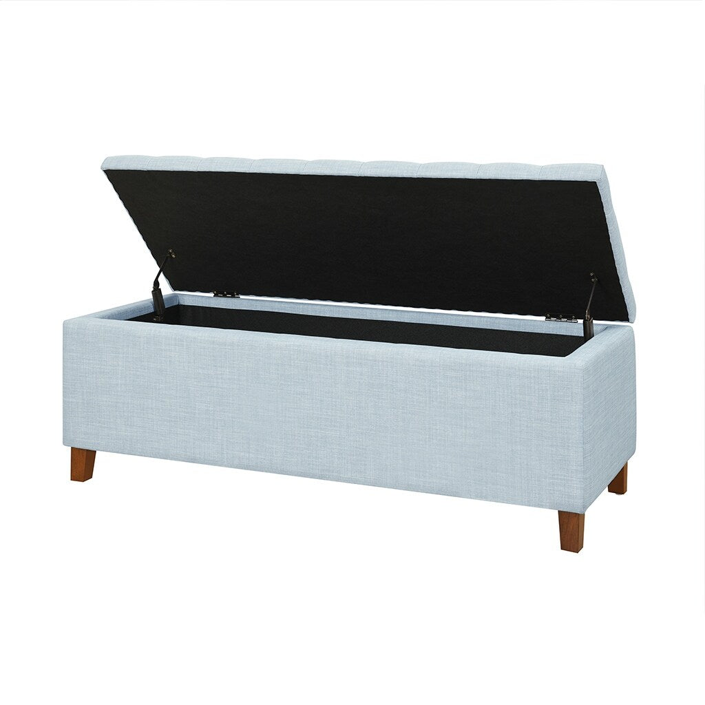 Panca contenitore imbottita con piano trapuntato Madison Park Sasha