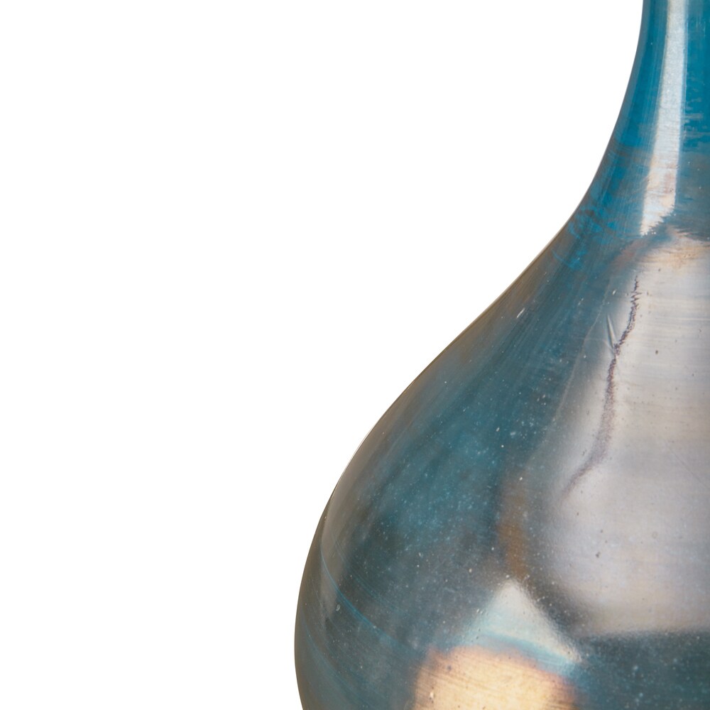 Set di 3 vasi decorativi in ​​vetro blu e bronzo Aurora Signature di Madison Park