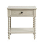 Comodino in legno tornito Madison Park Signature Beckett con cassetto e ripiano