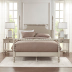 Comodino in legno tornito Madison Park Signature Beckett con cassetto e ripiano