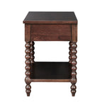 Comodino in legno tornito Madison Park Signature Beckett con cassetto e ripiano